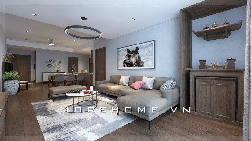 Bàn trà tinh tế khiến không gian phòng khách của gia đình trở nên đặc biệt và ấn tượng hơn.